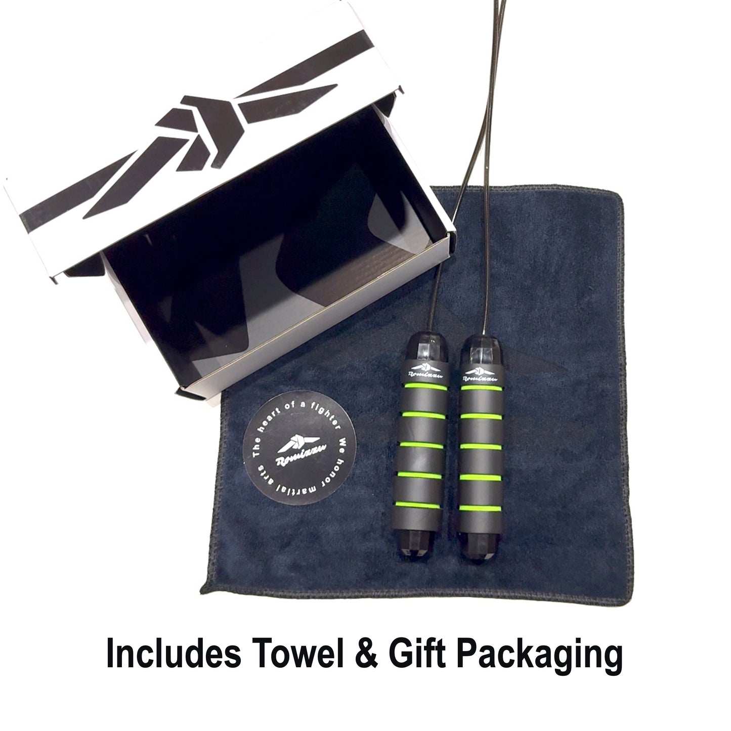 Premium Adjustable Jump Rope – Includes Towel & Gift Packaging