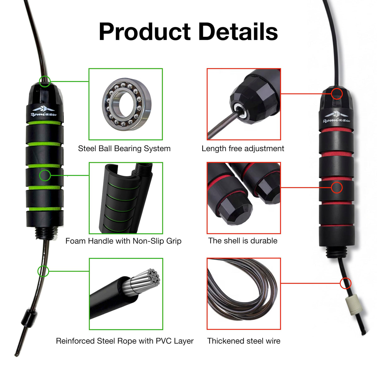 Romizzu Adjustable Speed Jump Rope – photo 6