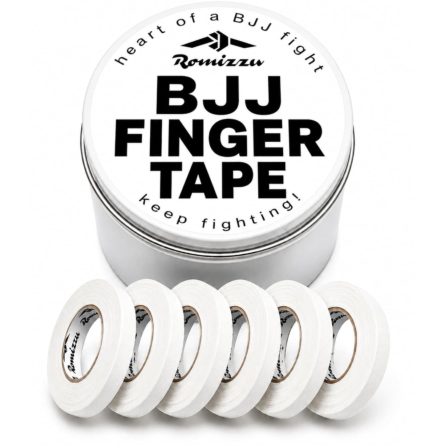 Romizzu BJJ Finger Tape — 3-Pack (3 Tins · 18 Rolls)