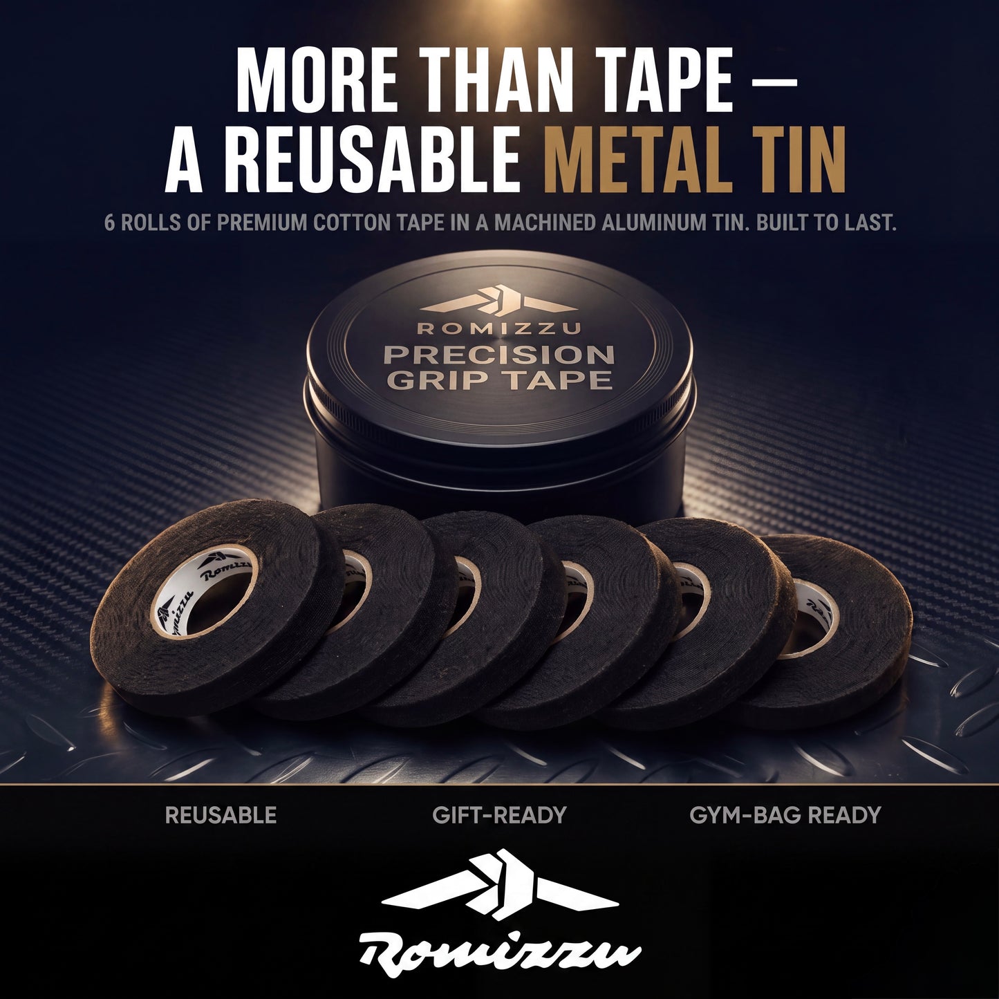 Romizzu BJJ Finger Tape — Duo Pack (2 Tins · 12 Rolls)