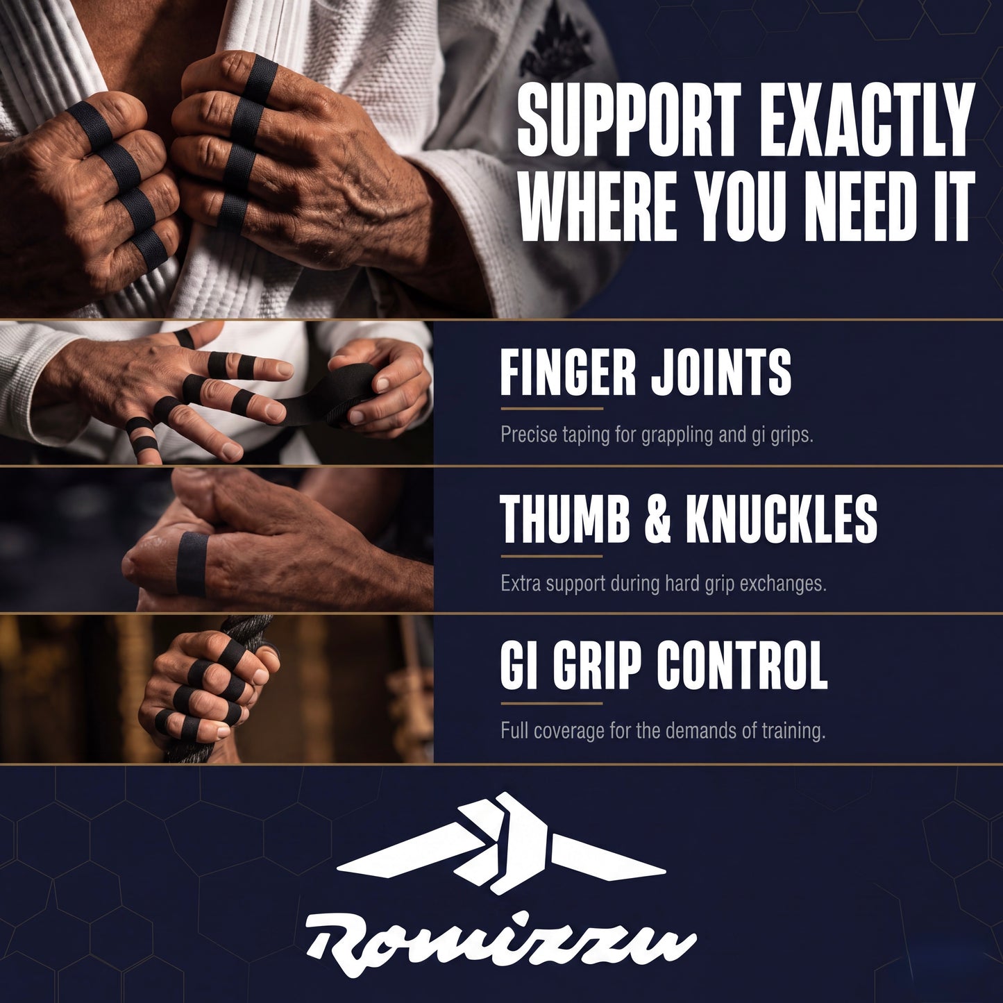 Romizzu BJJ Finger Tape — Duo Pack (2 Tins · 12 Rolls)